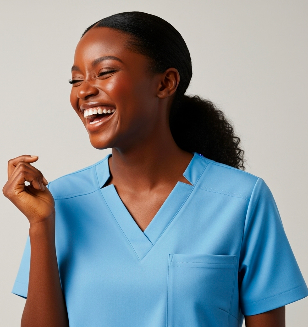 Laurence  · Top · Sky Blue